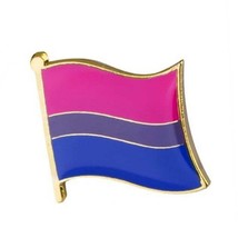 Bisexual Pride Flag Lapel Pin 0.5&quot; Bi Gay Lesbian Lgbtq Hat Tie Tack Badge - £5.49 GBP