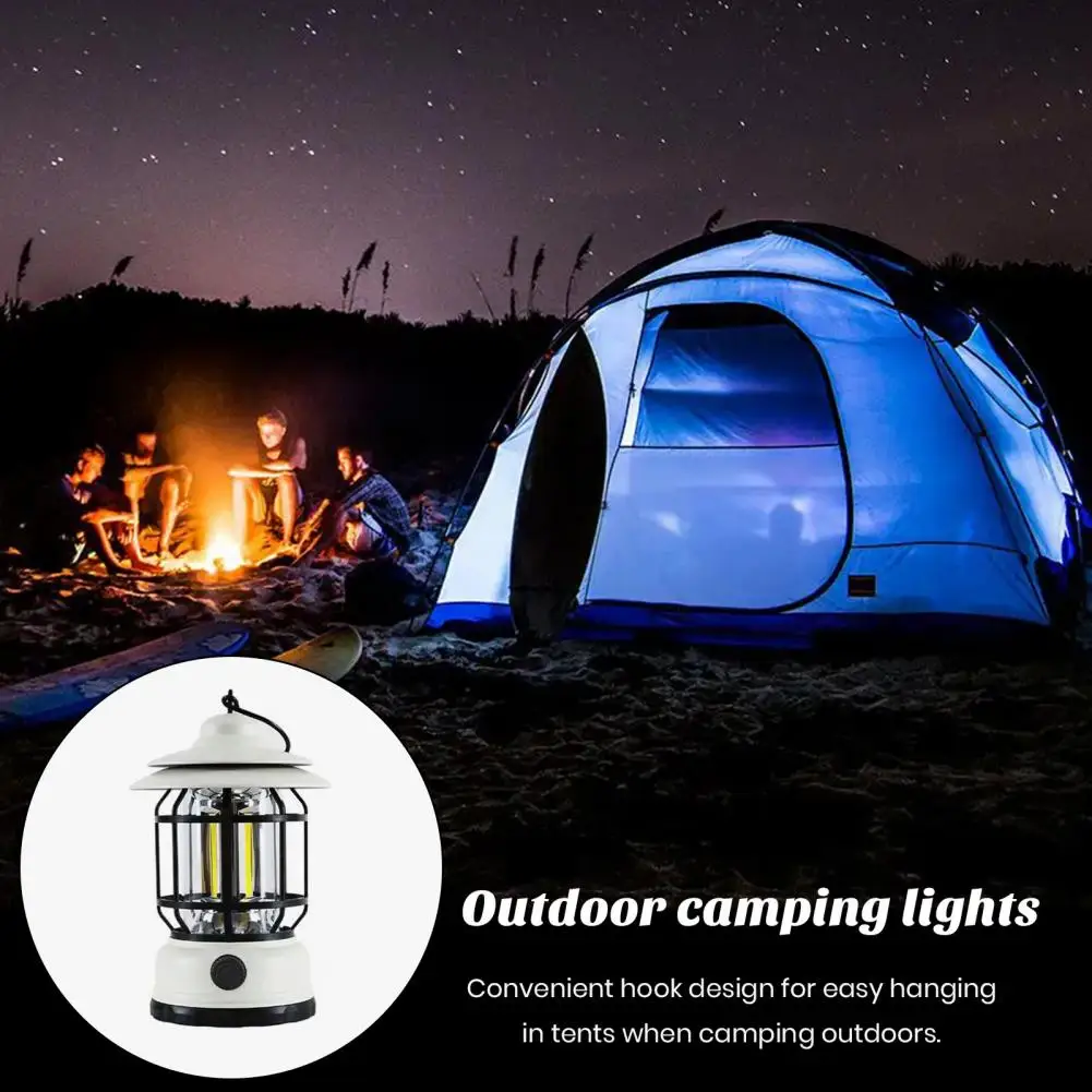 Waterproof Camping Light Portable Retro Style Led Camping Lantern Dimmable - £15.92 GBP+