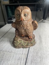 Owl Porcelain Figurine Royal Crown Signed MB - $18.00