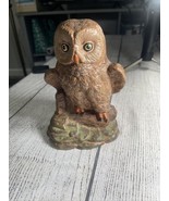 Owl Porcelain Figurine Royal Crown Signed MB - $18.00