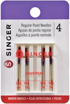 Singer Universal Regular Point Machine Needles-Size 16/100 4/Pkg - £13.63 GBP