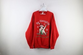 Vintage Y2K 2004 Betty Boop Womens XL Distressed Christmas Be Naughty Sweatshirt - £76.44 GBP