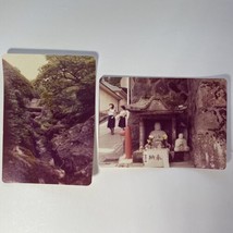 Vintage 1978 Asian Buddha River Color Red Hue Snapshot Photographs - £17.54 GBP