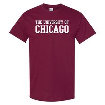 AS01 - University of Chicago Maroons Basic Block T Shirt - Small - Maroon - £19.17 GBP