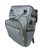 Empsign Light Blue &amp; Black Quilted Computer Back Pack - $435.54 MXN