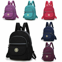 Women Waterproof Mini Backpack Purse Adjustable Strap Shoulder Travel Rucksack - £18.61 GBP