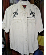 Rebel Spirit Gray Short Sleeve Button-Down short sleeve Shirt Size Large - $1,219.24 MXN