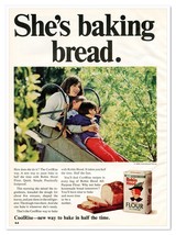 Robin Hood Flour She&#39;s Baking Bread Mom on Slide Vintage 1968 Print Maga... - £7.75 GBP