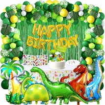 176Pcs Dinosaur Birthday Party Decorations, Dinosaur Balloon Arch Garland Kit Wi - £28.85 GBP
