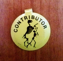 Vintage NYC Museum of Natural History Yellow Metal Contributor Tab Badge - $5.69