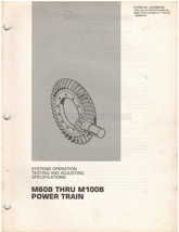 Cat M60B-M100B Power Train Testing &amp; Adjusting Specs Manual (SENB8156) {... - $13.36