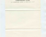 International Hotel Sheet Stationery New York International Airport Knot... - $27.72