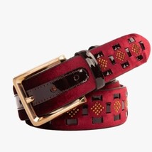 The Vicino Burgundy Leather Belt image 3