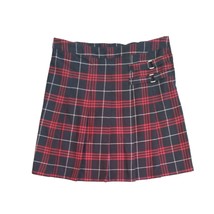 French Toast Adjustable Waist Comfort Plaid Red Blue School Shorts Skirt Size 18 - £9.34 GBP