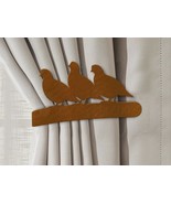Southwest Theme Baby Quail Trio Drapery Holdback in Black Rust or Unpainted - $39.00