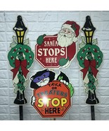 Vtg RARE Yard Art 90’s Christmas &amp; Halloween Santa Cat Shape Impact Plas... - £131.68 GBP