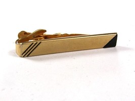 1960&#39;s Silver Tone &amp; Black Tie Clasp by SWANK.111715 - £13.32 GBP