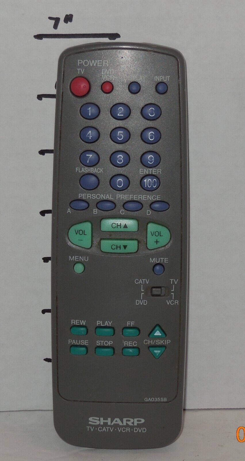 Primary image for OEM Sharp GA035SB Combo Remote Control For TV CATV VCR DVD