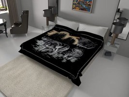 Wolf Black Solaron Kor EAN Technology Blanket Very Softy And Warm Queen Size - £55.49 GBP