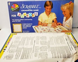 Vintage 1989 Scrabble for Juniors Milton Bradley Crossword Family Game Classic - $22.77