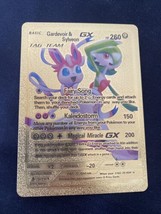 Gardevoir &amp; Sylveon GX 130/234 TAG TEAM Pokemon Gold Foil Fan Art  Display Card - £3.92 GBP