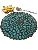 Handmade Round Beaded Placemat for Dining Table Mat (13 * 36 Inches ) - £36.77 GBP