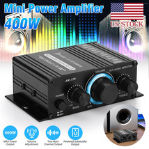 400W 12V 2 Channel Powerful Stereo Audio Power Amplifier Hifi Bass Amp C... - £15.74 GBP