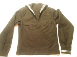VINTAGE USN NAVY SAILOR BLACK JUMPER CRACKER JACK UNIFORM BLOUSE JACKET 38 - $88.19