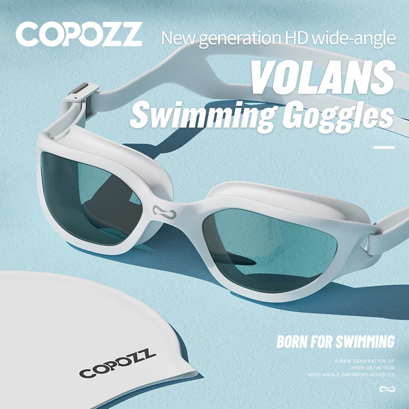 Sporting COPOZZ Professional HD Swimming Goggles Anti-Fog UV Protection Adjustab - £56.29 GBP