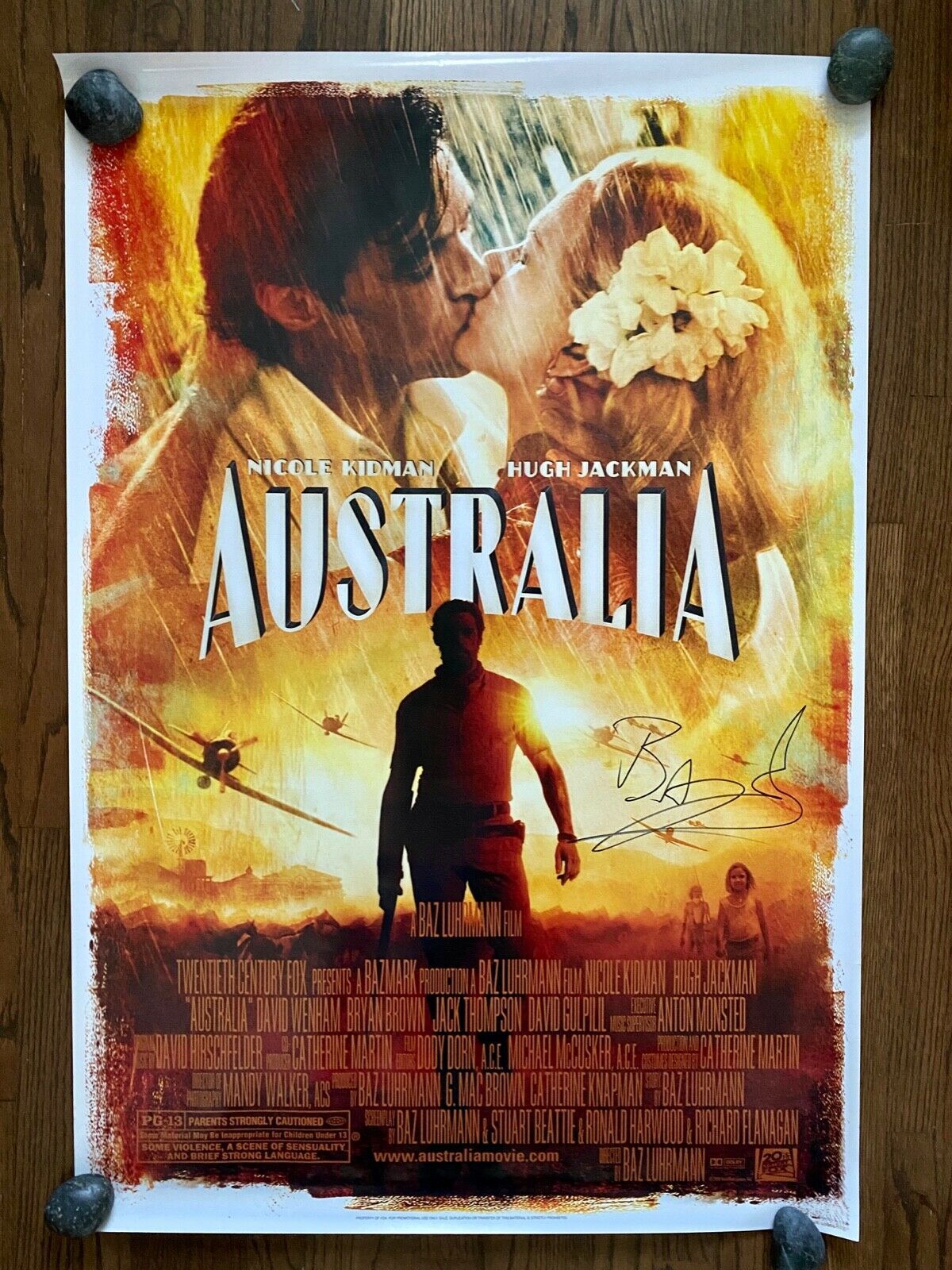 *Baz Luhrmann&#39;s AUSTRALIA (2008) Aussies Jackman &amp; Kidman SIGNED BY BAZ ... - $95.00