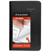 AT-AGLANCE DayMinder 2025 Weekly Appointment Book  Black Pocket 3 12 X6 ... - $17.80