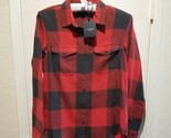 Filson Scout Shirt Women&#39;s S Red Gray Buffalo Plaid Cotton Long Sleeve N... - £62.29 GBP