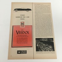 1950 Veedol Motor Oil Tide Water Associated Oil Company Vintage Print Ad - £6.65 GBP
