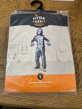 Hyde And Eek Halloween Costume X-ray Skeleton Size L - £11.58 GBP