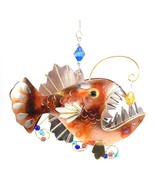 Angler Fish Anglerfish Ocean Ornament Metal Fair Trade Pilgrim Imports New - £19.42 GBP