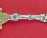 Lily by Whiting Sterling Silver Sugar Spoon Gold Washed Shell 6&quot; Serving - $88.11