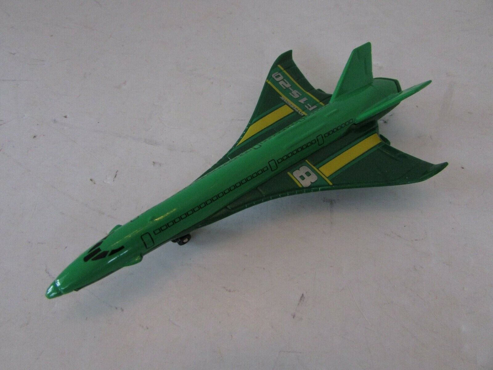MATTEL MATCHBOX 2006 DIECAST HYPERSONIC JETF15-20  PLANE GREEN YELLOW H2 - $3.70