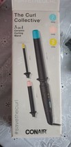 Conair The Curl Collective 3-in-1 Ceramic Curling Wand 1/2", 1", 1 1/4" - Black - $14.01