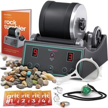 Advanced Professional Rock Tumbler Kit - With Digital 9-Day Polishing Timer &amp; 3  - £108.70 GBP