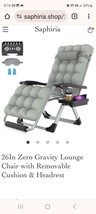 26In Zero Gravity Lounge Chair with Removable Cushion &amp; Headrest - £110.38 GBP