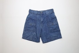 Vintage Cabelas Womens 12 Faded Longer Fit 7 Pocket Denim Jean Cargo Sho... - $39.55