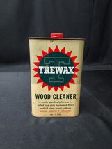Vintage 1960s Trewax Wood Cleaner Advertising Quart Can Empty Oil Gas USA - $14.26