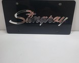 Chevrolet Corvette Black Stainless Steel Stingray Retro Script License P... - $39.59