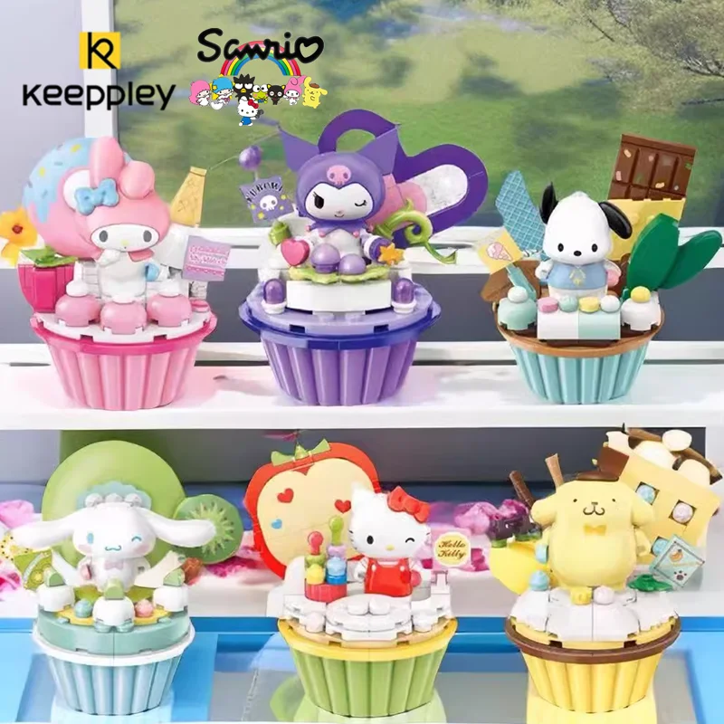 Sanrio Kuromi Hellokitty building blocks cartoon cake assembly educational toy - £19.39 GBP+