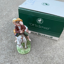 Norman Rockwell “Off to School” Figurine 1983 With Box and Styrofoam Made Japan - £11.35 GBP