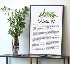 Psalm 91 Bible Verse Wall Art He Who Dwells in the Shelter Scripture Prints-P970 - £19.75 GBP+