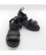 Dr Martens Junior Klaire Leather Strap Sandals Black Youth Size 1  - $615.56 MXN