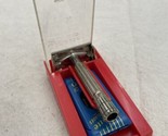 Vintage Gillette D2 Safety Razor D 2 W/ Red &amp; Clear Plastic Case - $23.70