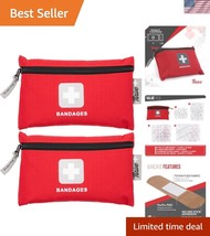 Luxury Adhesive Bandages Pack of 305 - Red Cross Design with Storage Pouch - $25.49