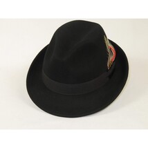 Men's Broner Wool Hat Classic Soft Fedora SCORSESE 73-781 Black image 3